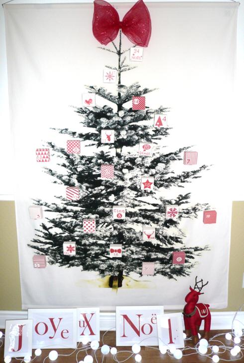 DIY Christmas Decoration: A Giant Advent Calendar featuring a christmas tree design