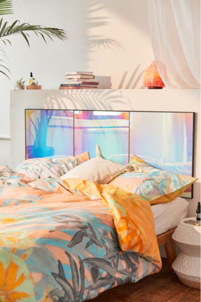 This rainbow headboard from Urban Outfitters is colorful and sophisticated