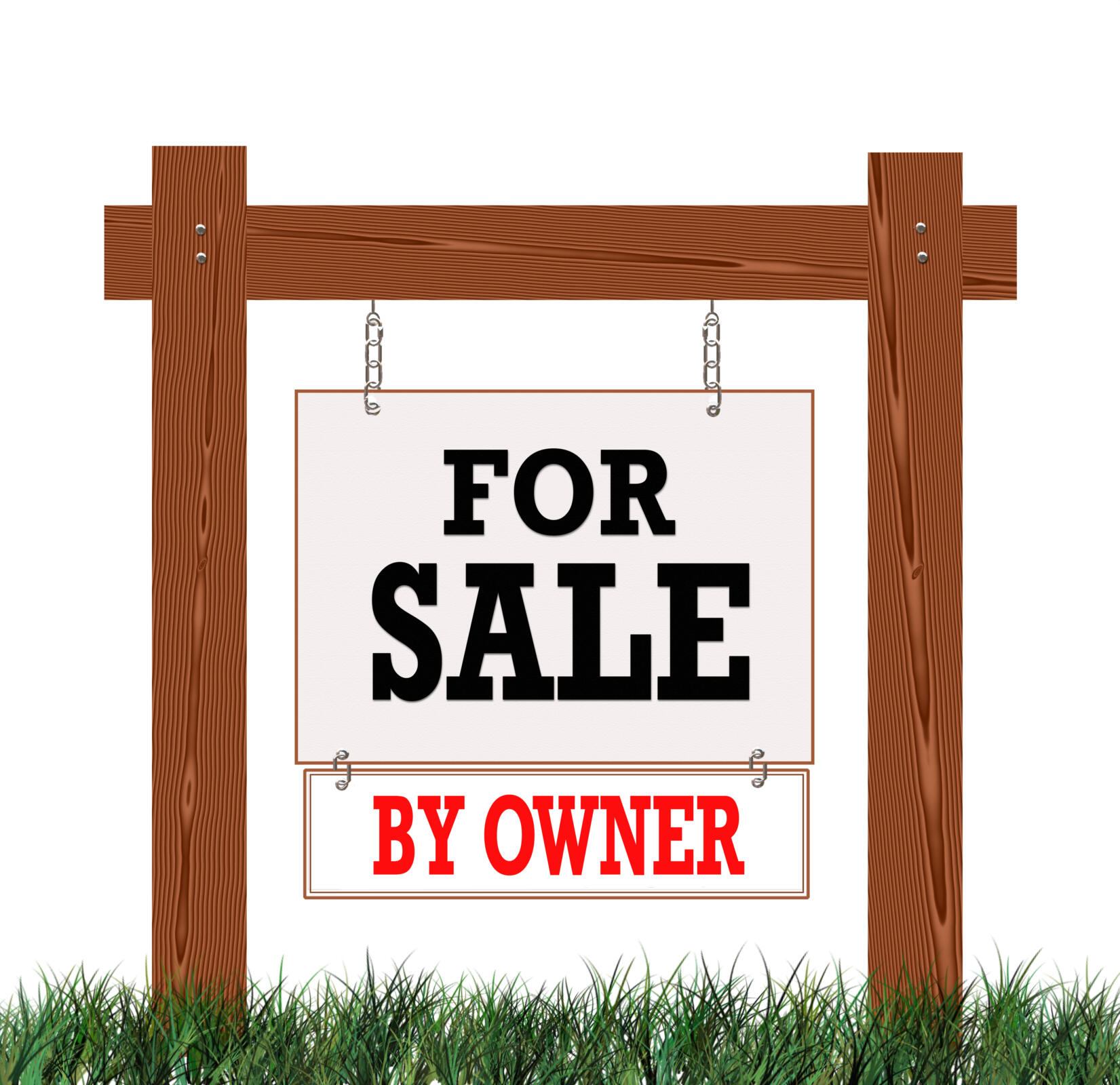For sale by owner sign vector, selling your home.