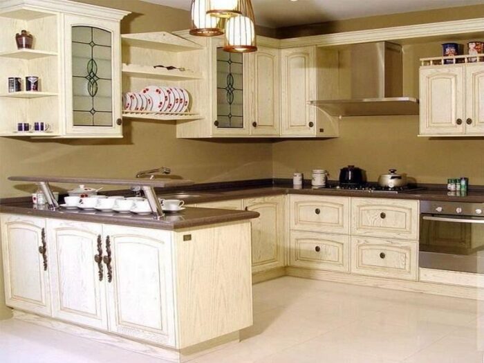 Antique white kitchen cabinets