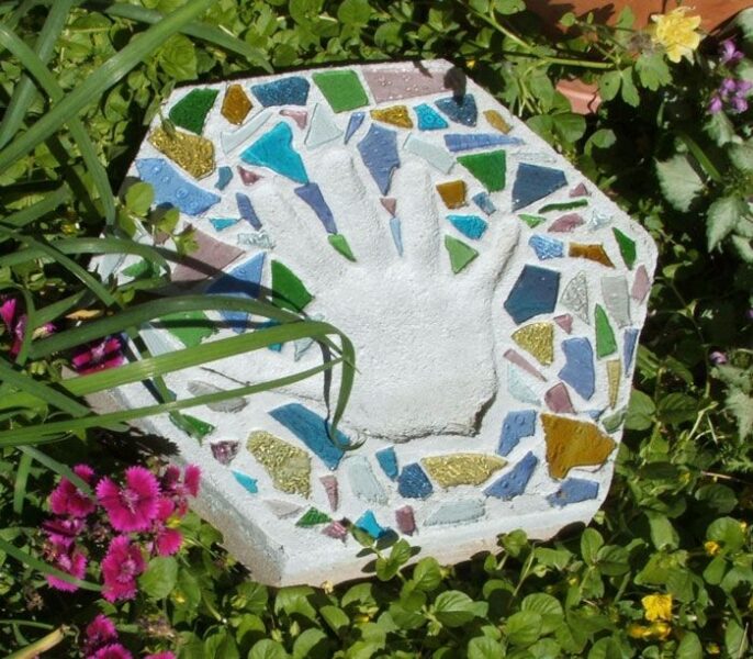 A glass mosaic garden masterpiece.