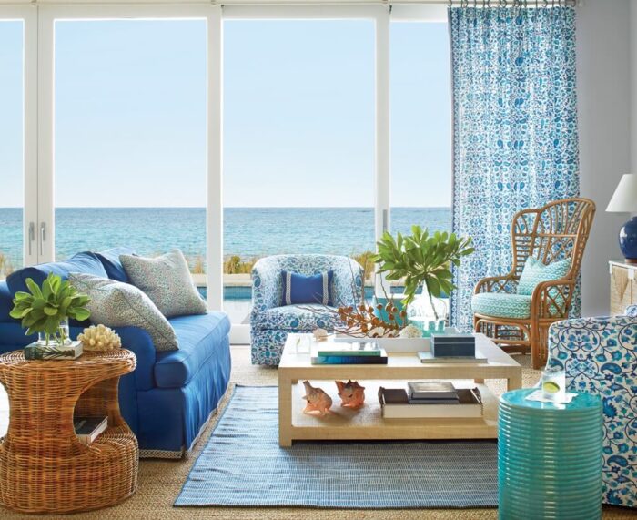 beach themed living room near ocean