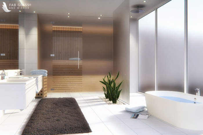 A 3d rendering of a Home Interior with a bathtub and sink.