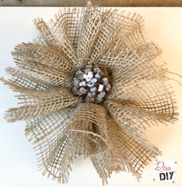 Learn how to make a DIY burlap flower.