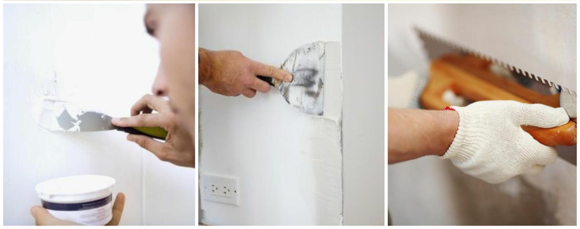How to paint a wall and fix cracks in walls.