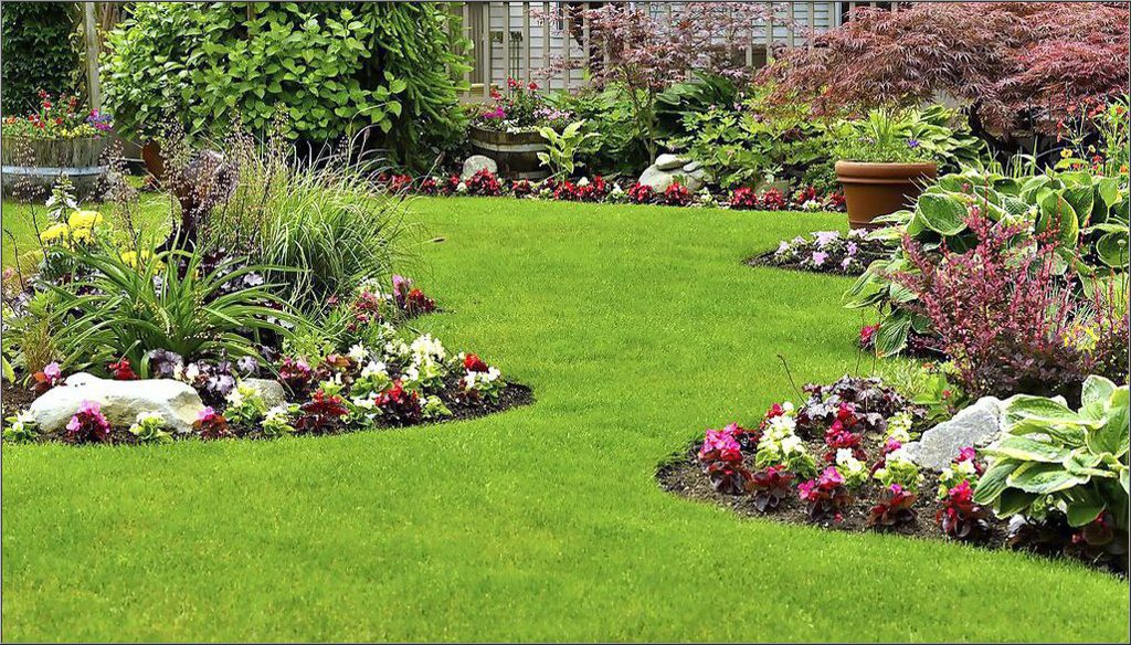 A well-maintained garden with an abundance of flowers and plants.