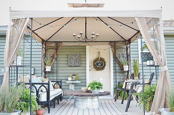 Keywords used: Best, outdoor

Modified Description: The best outdoor patio with a gazebo and furniture.