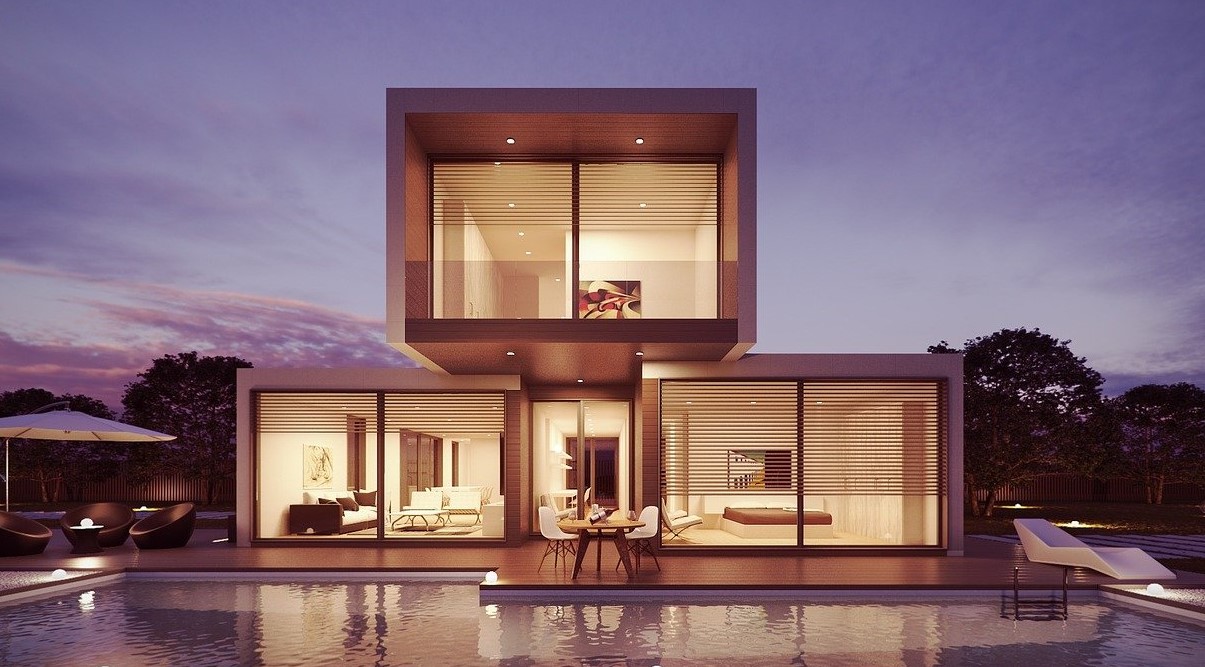 3D rendering of a modern house with a swimming pool, showcasing how to make your home liveable.