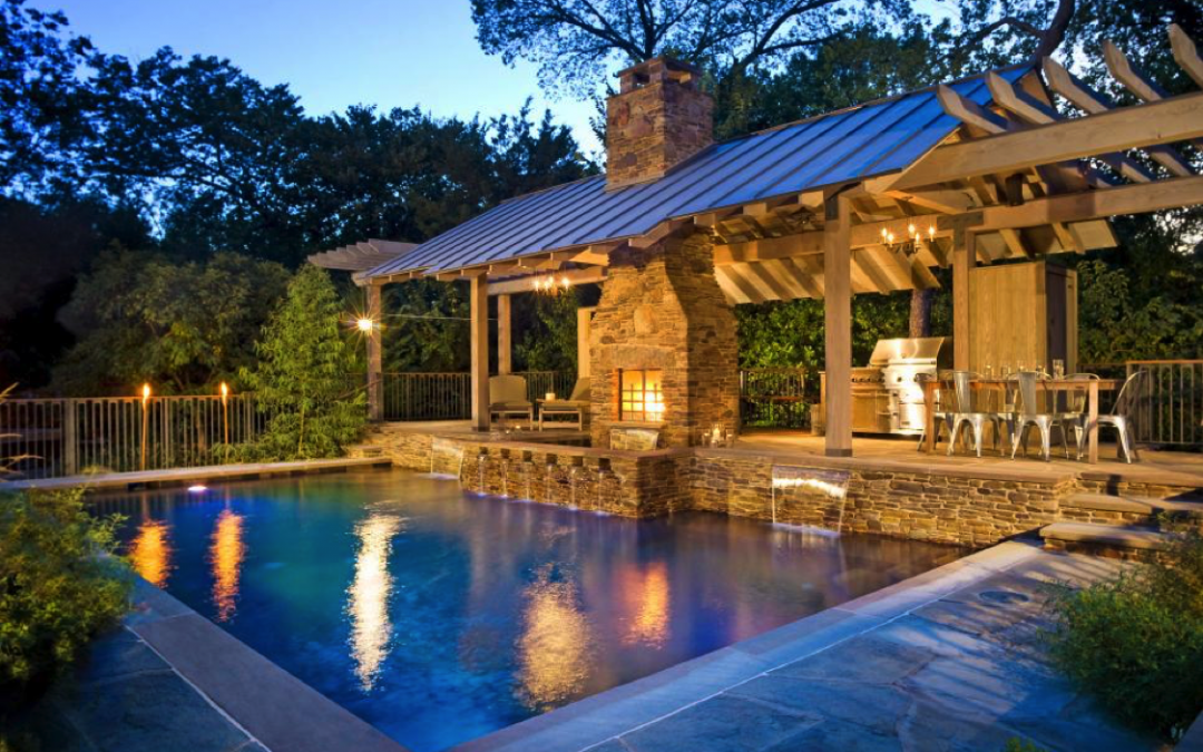 A swimming pool with a Smart Pool system.