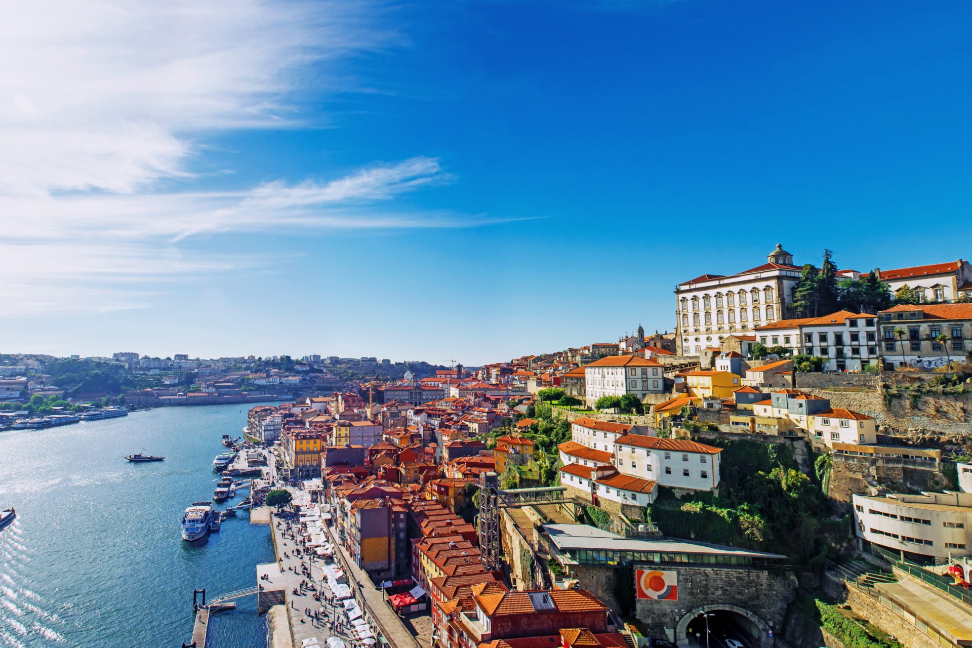 An aerial view of the city of Porto, Portugal showcasing real estate opportunities.