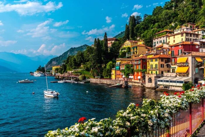 Romantic destination in Lake Como, Italy.
