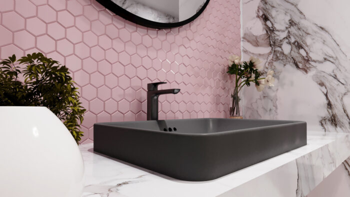 Follow the trends and make your bathroom the most stunning corner in your home with a black sink.