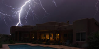 Prepare pool and yard Before a Storm