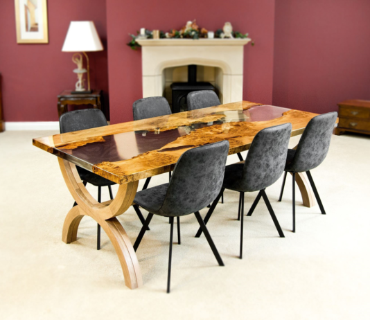 epoxy dining table