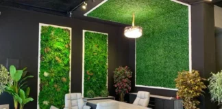 decor with artificial grass