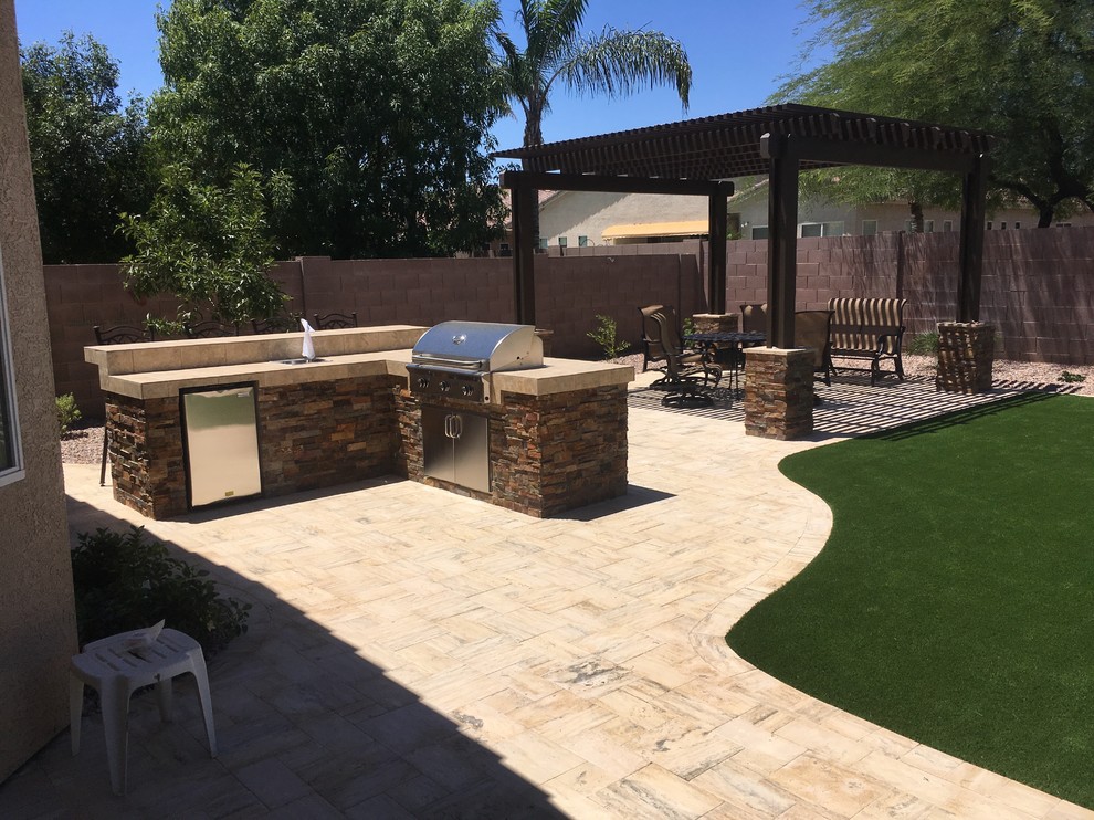Backyard improvement tips: Incorporating a bbq grill and artificial grass in your outdoor space.