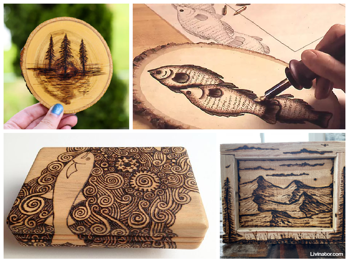 A collection of stunning wood carvings.
