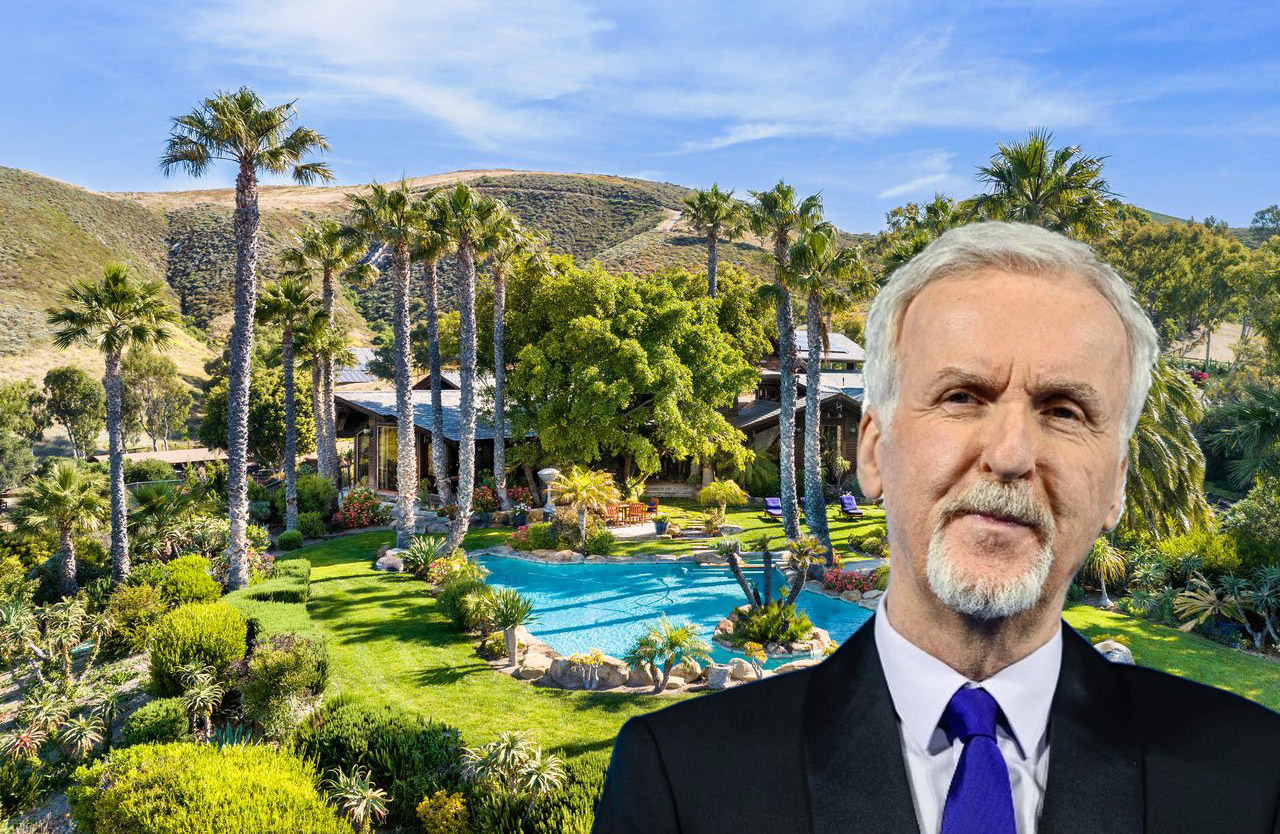 James Cameron's Expansive California Retreat Up for Sale at $33 Million with a pool.