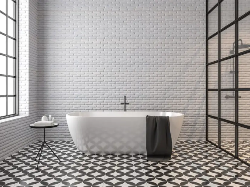 Bathroom Tile Ideas - Monochrome tiles
