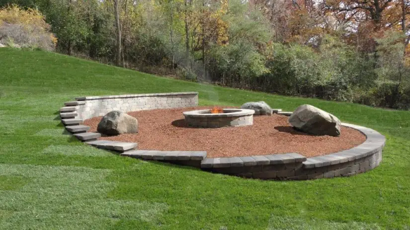 Construct a hillside seating zone