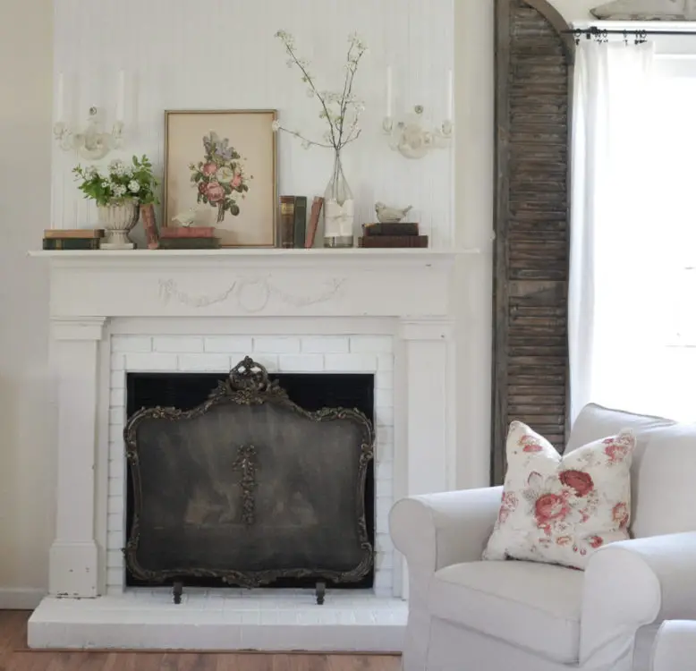 Turn the fireplace mantel into a display