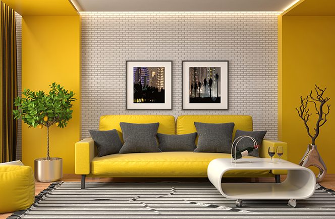 yellow livingroom