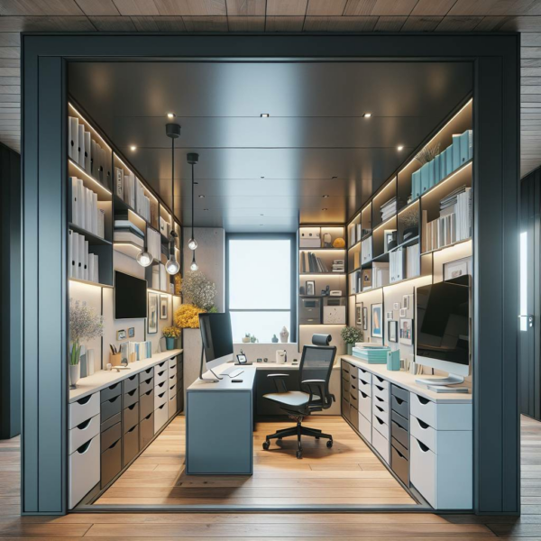 View of Ergonomic Office Design in Limited Garage Space: Maximizing Potential ...