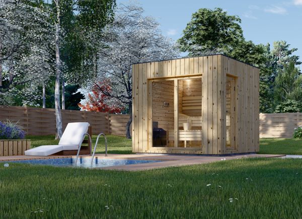 outdoor sauna location