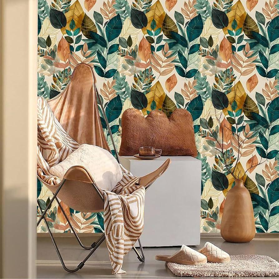 Layer texture with peel and stick wallpaper, fabric panels or decorative molding for instant depth