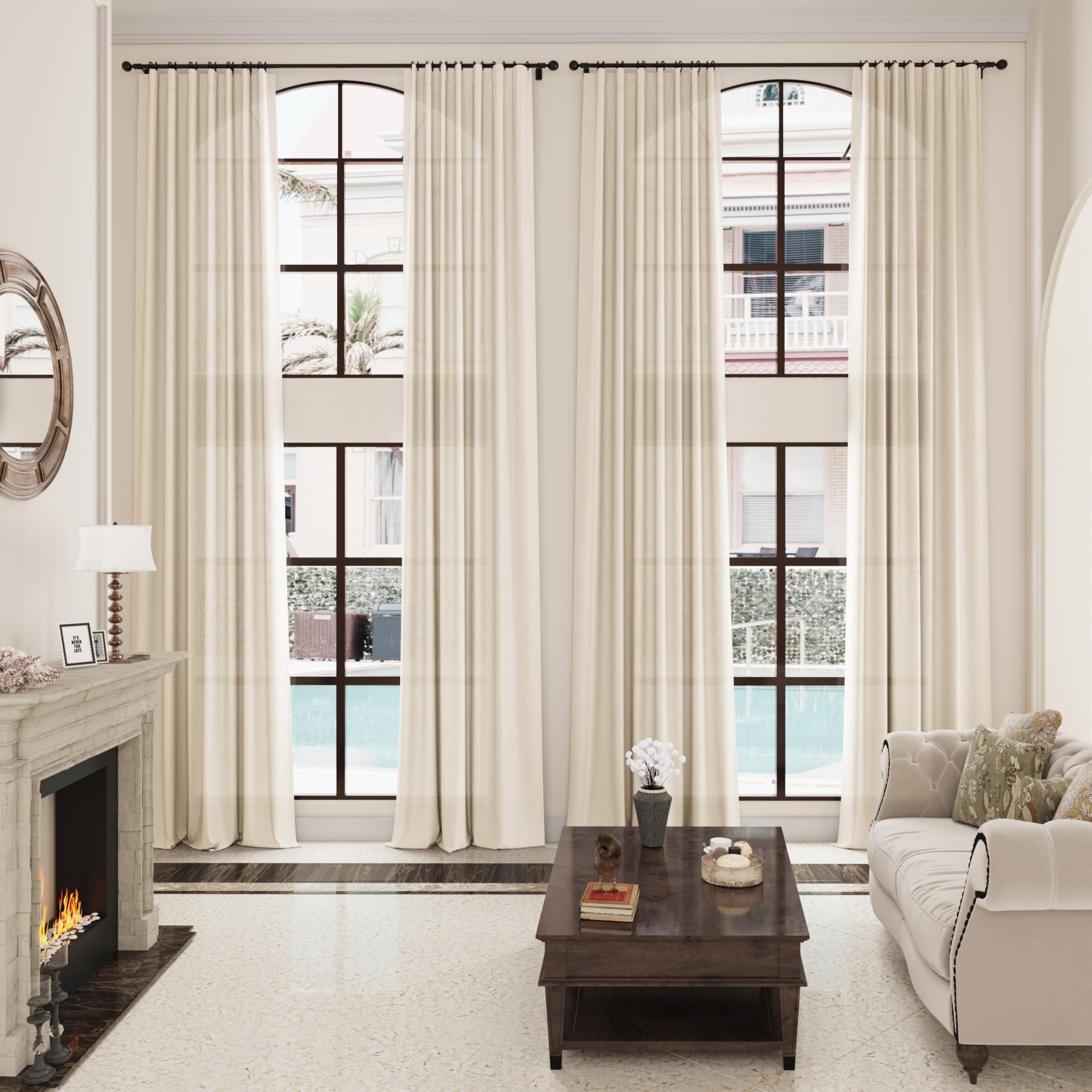 Maximize vertical lines with tall drapery and narrow striped wallpaper to lift⁢ the ⁢eye upward